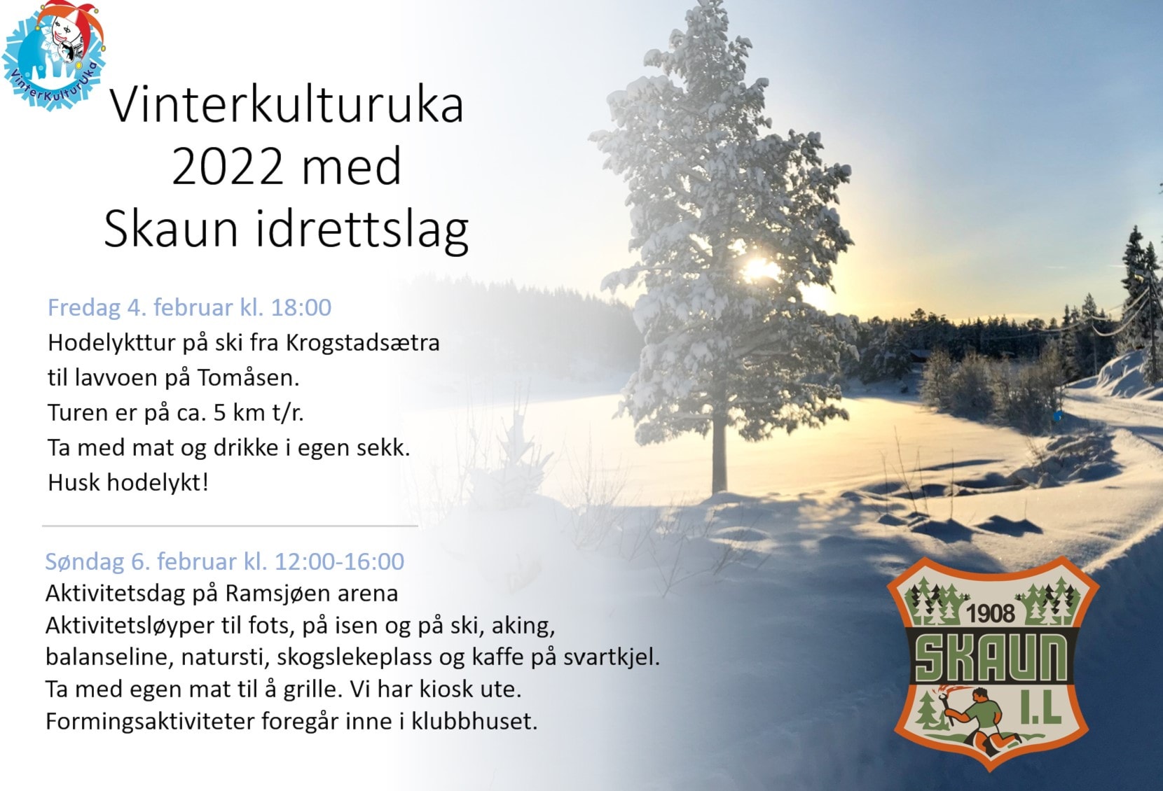 Vinterkulturuka 2022 med Skaun idrettslag